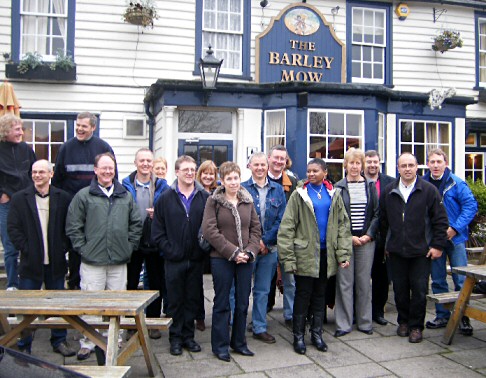 group outside the Barley Mow