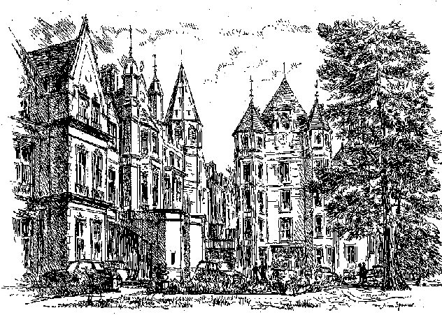 Pen & Ink Drawing of College Front